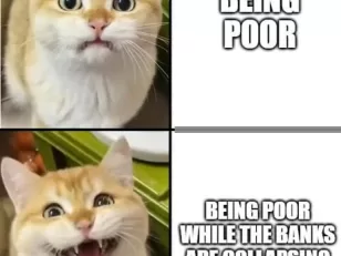 Being poor while the banks are collapsing