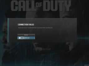 Connection Error on a call of duty game
