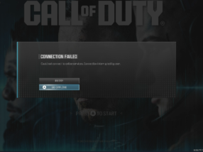 Connection Error on a call of duty game